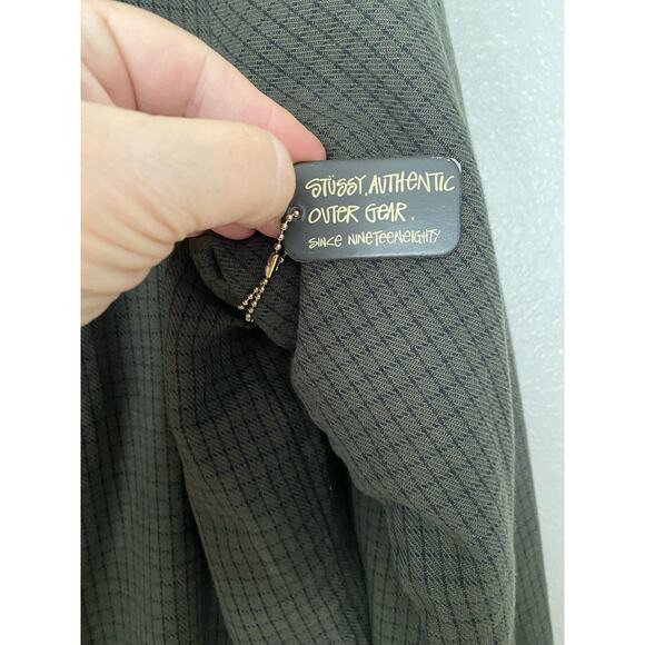 NWT Stussy Men’s large olive checked jacket - Picture 4 of 7